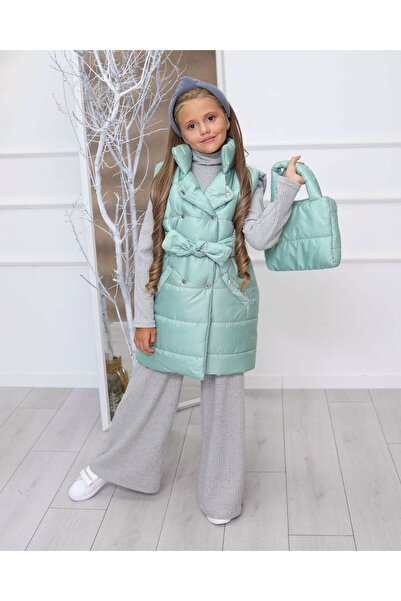 nisaykids Girl's Vest, Blouse, Trousers, Crown Bag Set