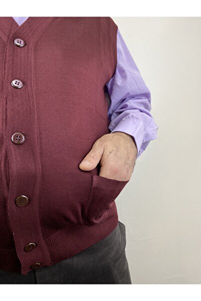 ECALAMODE Buttoned Double Pocket Middle-Aged and Above Dad Vest