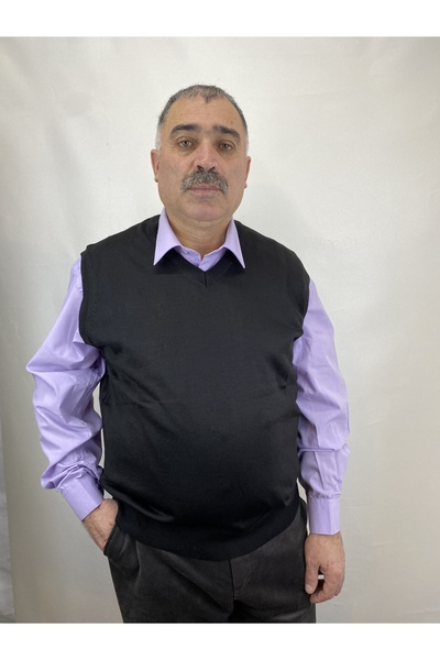 ECALAMODE Men's Middle Age and Above Comfortable Cut Thin Wool Knitwear Dad Sweater