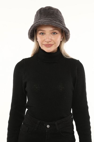 Aghilo Anthracite Plush Women's Hat - Bucket Box