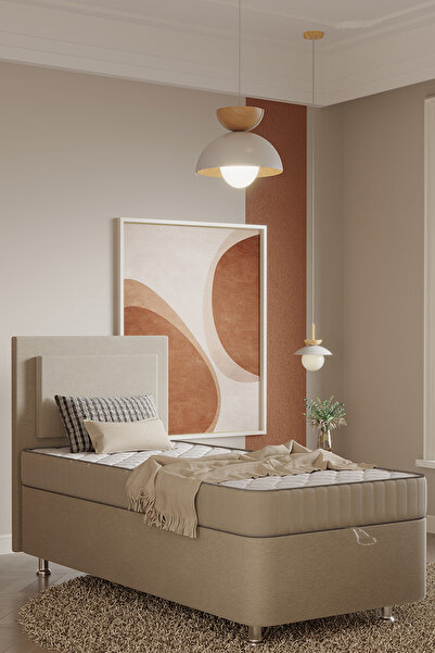 Modalife Odessa Tek Kişilik 90x190 cm Yatak Seti (baza Başlık Yatak )