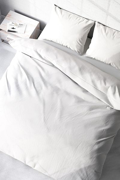 MonoHome White Lux Cotton - Double Ranforce Duvet Cover Set, King Size 220X240Cm