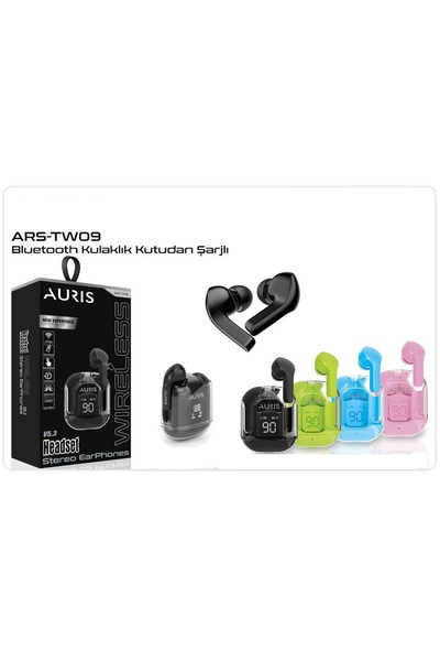 damla elektronik Auris ARS-TW09 BT-5.3 Dijital Göstergeli TWS Kulakiçi Blueto...