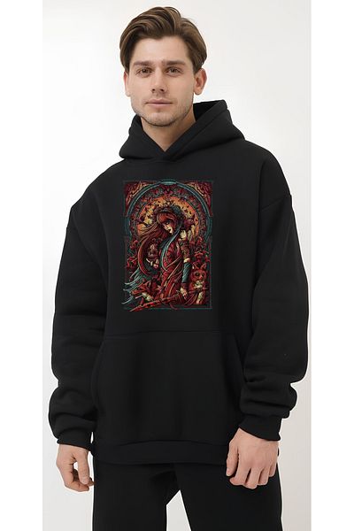 Edizen Φούτερ Oversize Premium αλλά 100% βαμβακερή κουκούλα