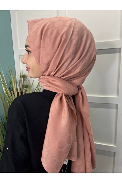 Aker Kendinden Desenli Tek Renk Petek Somon Şal 6060500