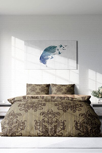 MonoHome Double Harmony Duvet Cover Set - King Size, Brown, 220X240Cm