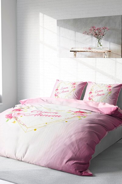 MonoHome King Size Mother's Day 6 3D Cotton Satin Double Duvet Cover Set 220X240Cm