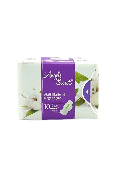 Angels Secret - Gece Pedi Aktif Oksijen ve Negatif İyonlu Hijyenik Kadın Pedi