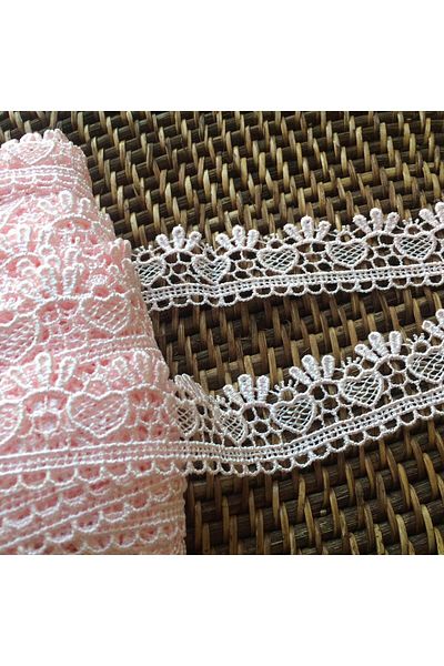 Dost Accessory Heart Patterned Lace Edge Guipure/lace Decoration Material/lace Ribbon Width 3 Cm 10 Meters