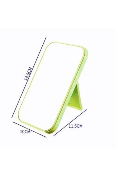 gaman Yeşil Renk Kare Masaüstü Ayna - Taşınabilir Seyahat Makyaj Aynası 15cm ...