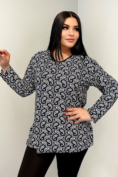 Siyezen Plus Size Extra Oversize Suede Blouse