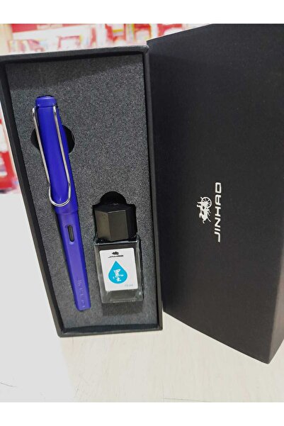 jinhao Dolma Kalem seti F uç Metalik MOR renkli sert mika gövde özel kutusund...