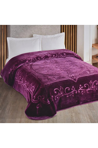 mevababy Taç Kristal 4 Kg Kalın Kabartmalı Battal Çift Kişilik Battaniye Süper Yumuşak 220x240