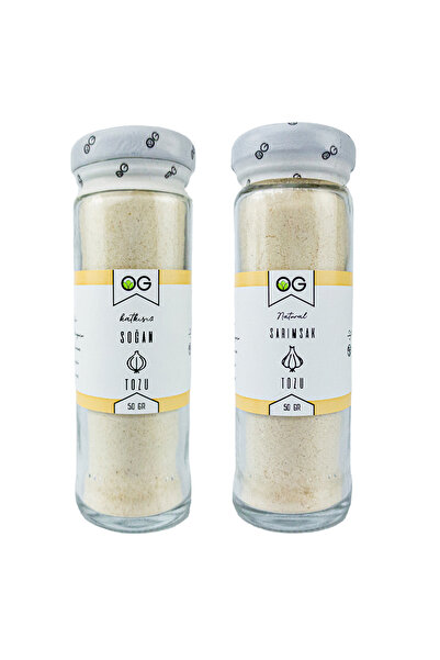 OG natural Sarımsak Tozu-soğan Tozu 2'li Set