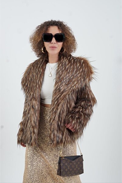 Zelish My Sister Rakun Suni Kürk Ceket