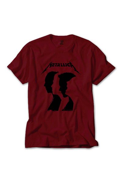 Z zepplin Κόκκινο T-shirt Metallica Group Silhouette