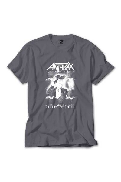 Z zepplin Anthrax Among The Living Gray T-Shirt
