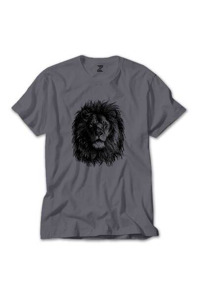 Z zepplin Lion Black Gray T-Shirt
