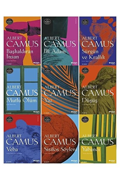 Can Yayınları Albert Camus 9 Kitap set / Yabancı - Sisifos Söyleni - Veba - Düşüş - Mutlu Ölüm - Sürgün ve Krallık