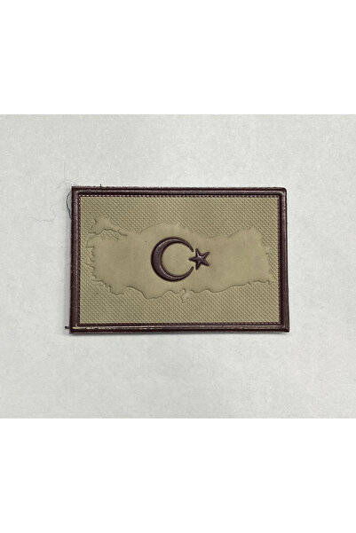 KUBİLAY ASKERİ MALZEME Bej Türk Bayrağı Arma Patch Cırtlı