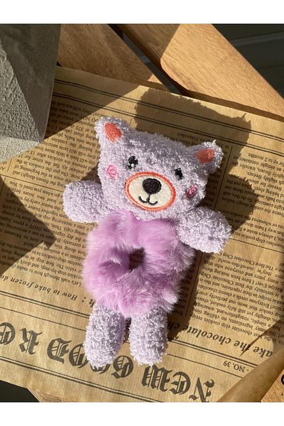 SUBU TASARIM Figured Plush Rubber Buckle Purple SBT1770