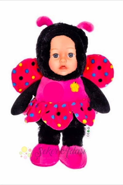 Şeker Adası Sevimli Kanatlı Pembe Peluş Arı Maya Bebek 32 Cm Uyku Ve Oyun Arkadaşı Kelebek Oyuncak