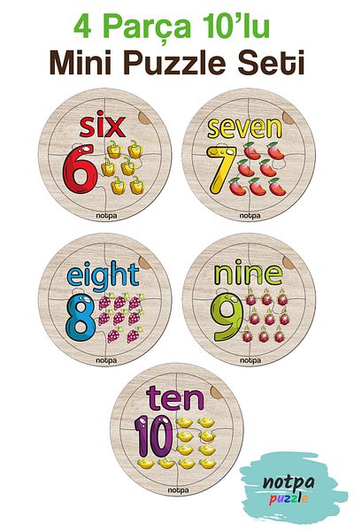 kutuTR Notpa Turkish-English My First Puzzle Figures Series Set of 10