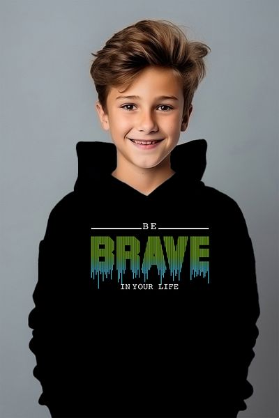 ADA BEBEK ÇOCUK Голям суичър с принт Brave за момче