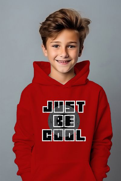 ADA BEBEK ÇOCUK Суитшърт с голям размер и щампа за момчета Just Be Cool