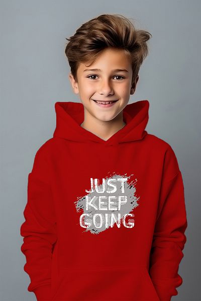 ADA BEBEK ÇOCUK Момчешки суитшърт с щампа Just Keep Going