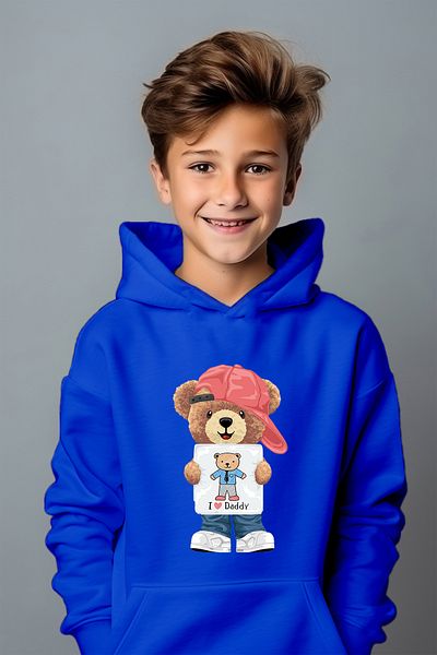 ADA BEBEK ÇOCUK Hanorac oversize cu imprimeu Dady Boho pentru băiat