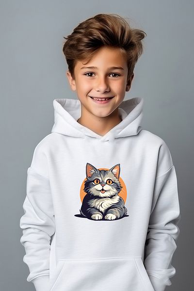 ADA BEBEK ÇOCUK Hanorac oversize cu imprimeu Tommy, stil pentru băieți