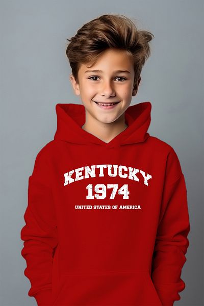 ADA BEBEK ÇOCUK Момчешки суитшърт с щампа Kentucky 1974 Oversize