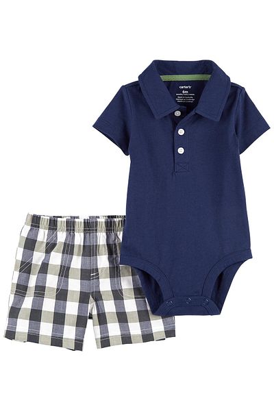 Carter's Baby Boy Top and Bottom Set 2 Pack Navy Blue