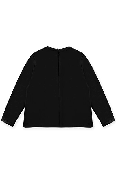 Pan Con Chocolate Дівчача футболка з довгими рукавами, чорна