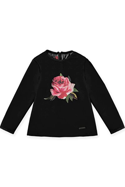 Pan Con Chocolate Дівчача футболка з довгими рукавами, чорна