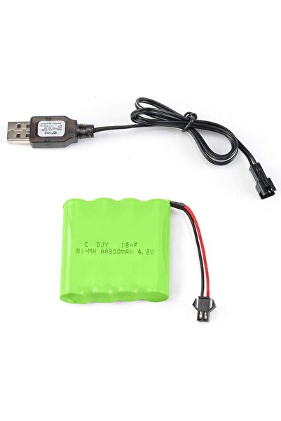 POWER-XTRA 4.8v 800 Mah Siyah Soketli Oyuncak Batarya Ve Usb Şarj Cihazı