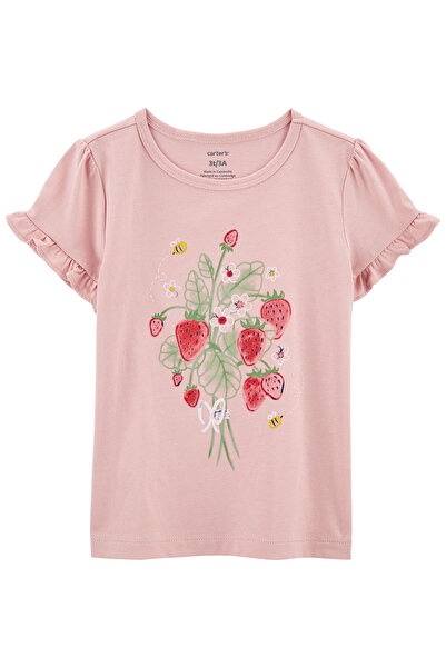 Carter's Little Girl's Short Sleeve T-shirt Pink