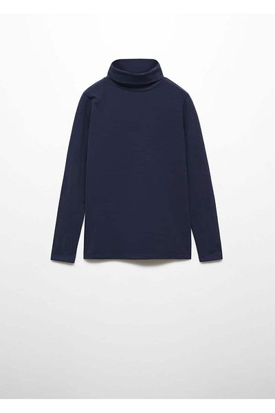 MANGO Kids Tricou albastru închis pentru copii