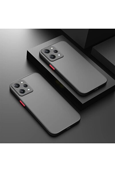Rivor Xiaomi Redmi 12 Uyumlu Kılıf Kamera Korumalı Parmak İzi Yapmaz Buzlu Re...
