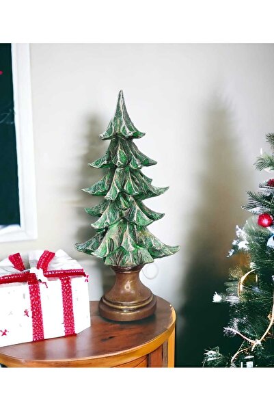 Gardenya Çam Ağacı Polyester Dekoratif Obje ( 38 X 15 Cm )