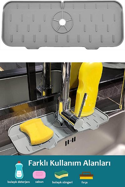 Dream Plus Water Catcher Silicone Sink Mat Organizer Οργανωτής κουζίνας και μπάνιου