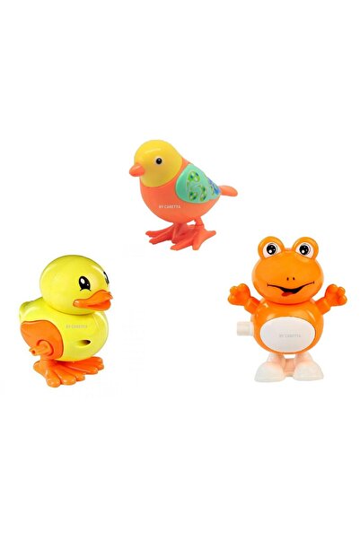 Numaca Kurmalı Oyuncak Ördek Kurmalı Oyuncak Civciv Kurmalı Kurbağa 3lü Set E...
