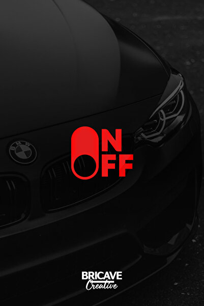 Bricave On Off Switch JDM Car-Motorcycle Windshield Label Sticker 10x9cm