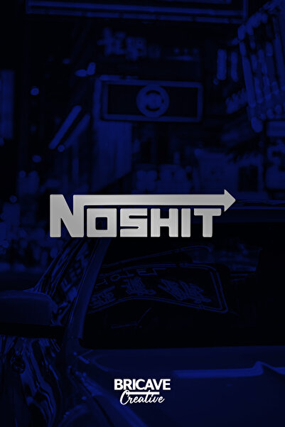 Bricave ملصق ملصق للزجاج الأمامي للسيارة والدراجة النارية NoShit JDM مقاس 18 ...