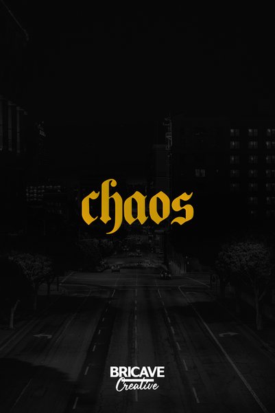 Bricave Chaos - Chaos Lettering JDM Car-Motorcycle Windshield Label Sticker 1...