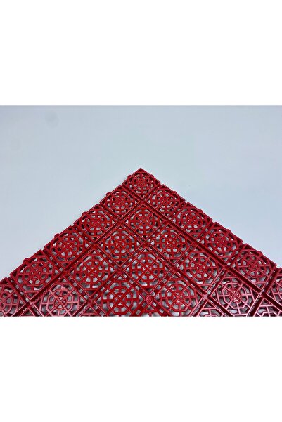 Gerçektrend Flower Patterned Orthopedic Unbreakable Plastic Floor Tile Floor Covering, (1 Piece) 33x33