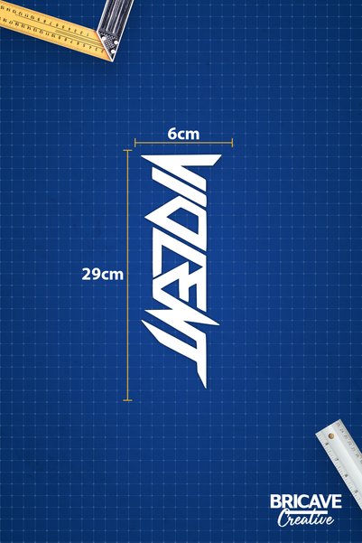 Bricave Violent JDM Car-Motorcycle Windshield Label Sticker 29x10cm