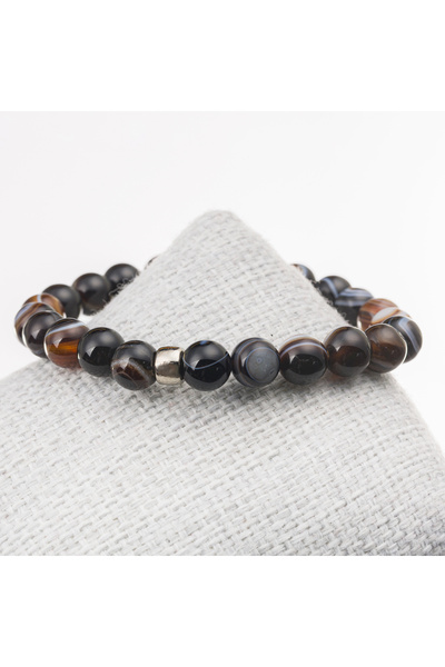 Generic Brand Eye Agate Stone Bracelet-8 mm