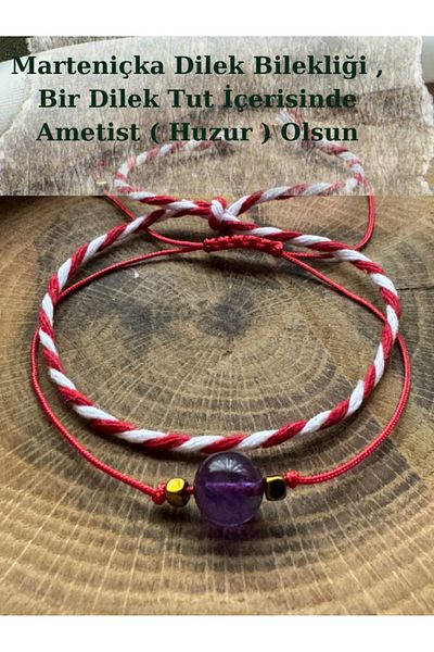 STORE ZARMAN Martençka Wish Bracelet, Make a Wish, Get Amethyst (Peace) Inside